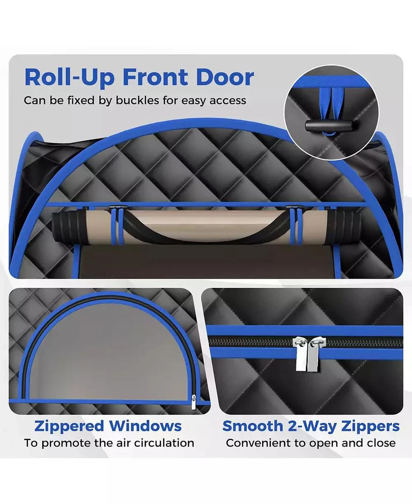 SUGIFT Full-Body Personal Sauna Tent with 1000W 3L Steam Generator-Black 9