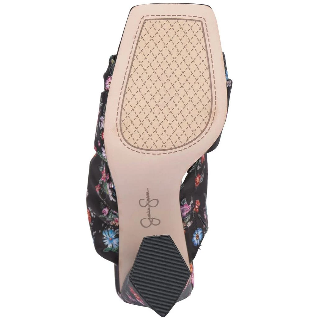 Jessica Simpson Wavia Womens Satin Twist Front Block Heels 2