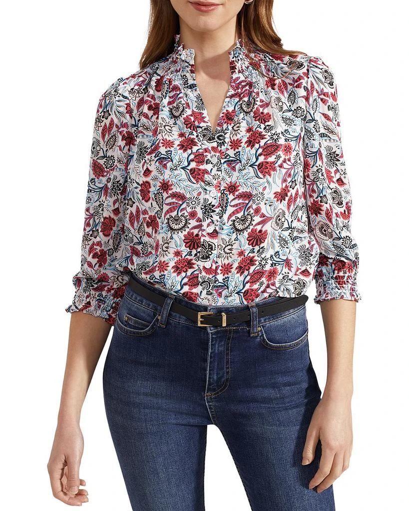 HOBBS LONDON Giovanna Floral Print Blouse 1