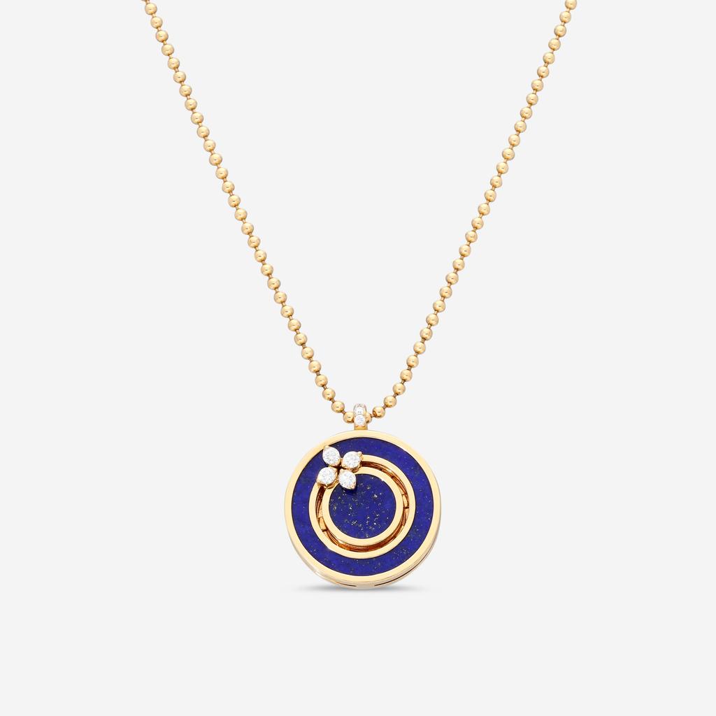 Roberto Coin Roberto Coin Love in Verona 18K Rose Gold Diamond & Blue Lapis Pendant Necklace 8883126AX17X