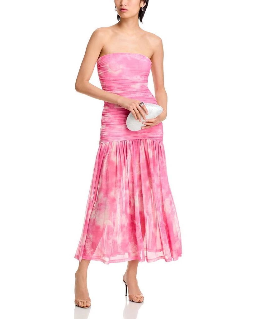 sachin and babi light blue dress Bardot Lea Printed Mesh Dress