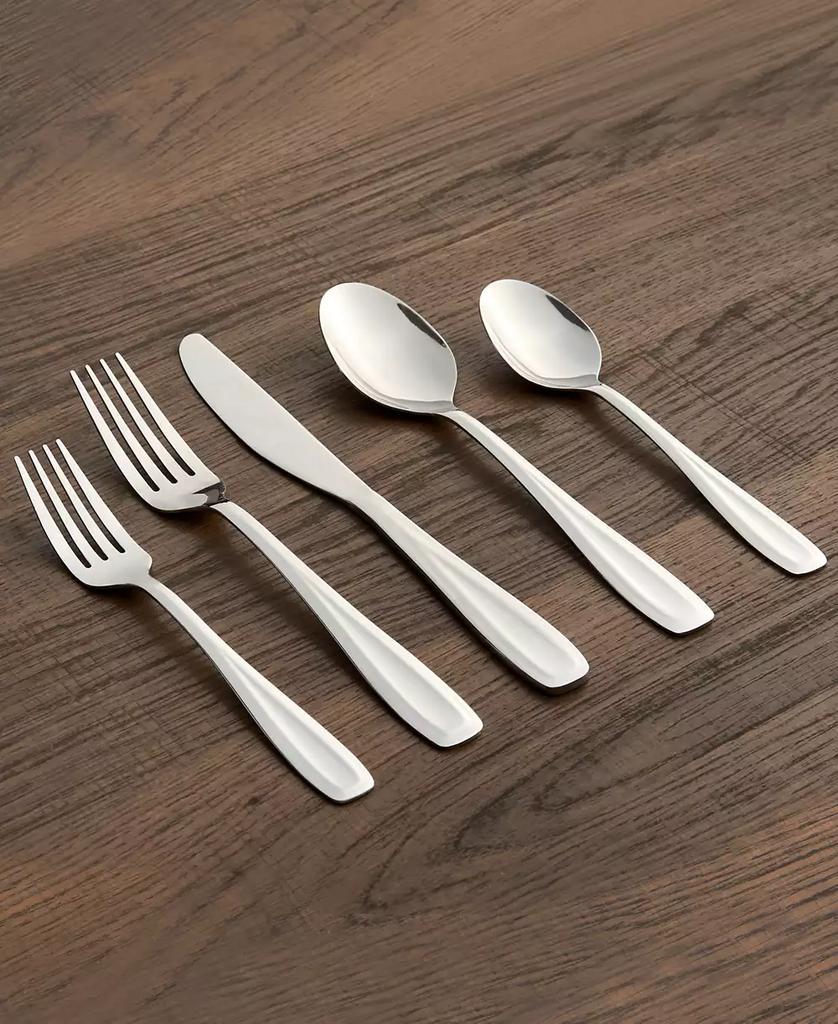 Cambridge Silversmiths Waylen Mirror 40-Piece Flatware with Rustic Buffet, Service for 8
