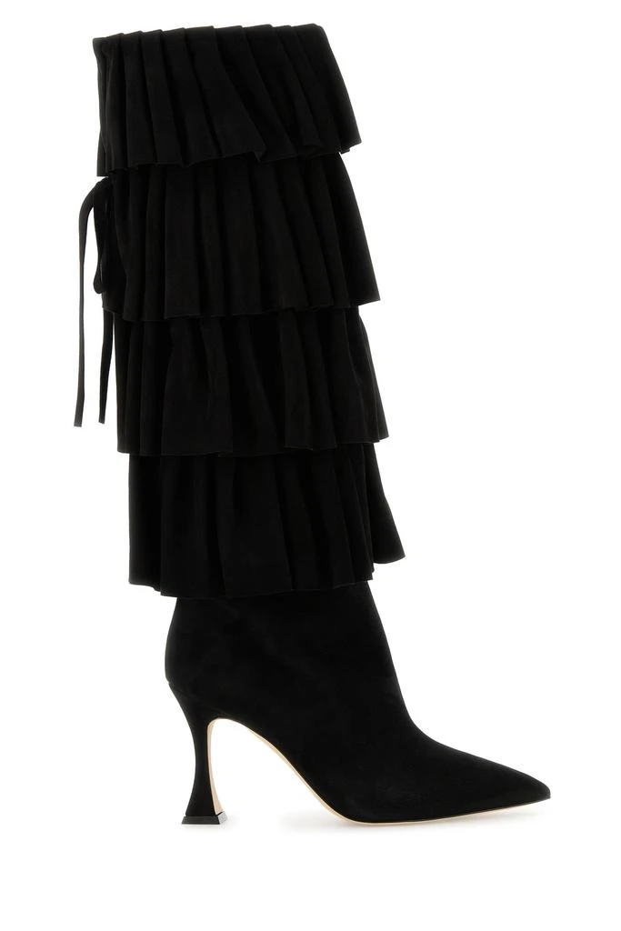 Manolo Blahnik Black suede Miralone boots