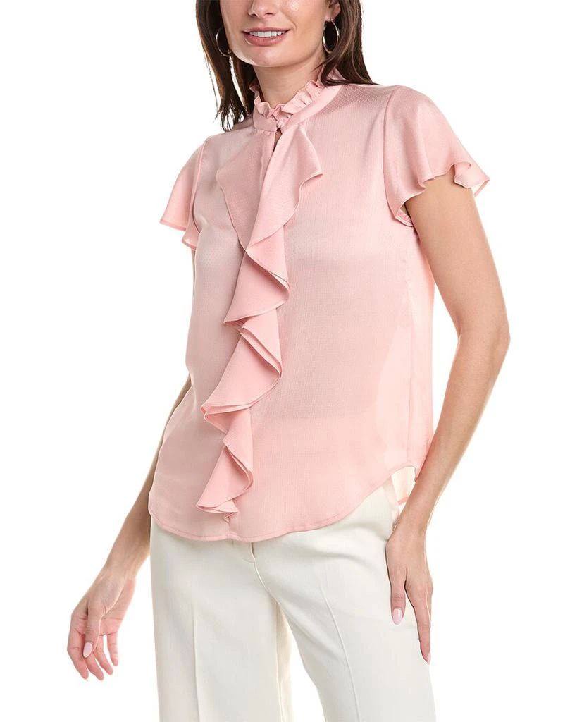 Anne Klein Ruffle Front Flutter Sleeve Blouse 1