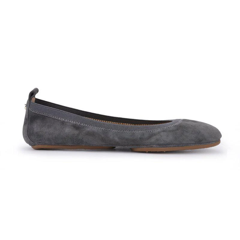 Yosi Samra Samara Foldable Ballet Flat in Smoke Suede 1