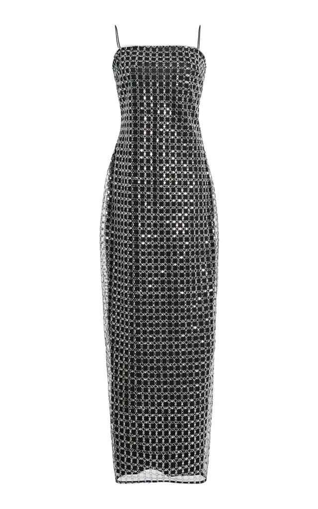 Rotate - Sequined Long Dress for Women - Polyester - Black - Size 38 Rotate - Sequined Long Dress for Women - Polyester - Black - Size 38