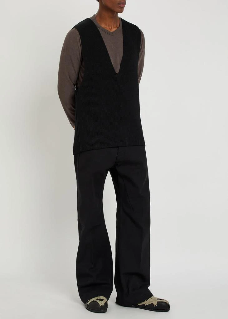 Rick Owens V-neck ribbed wool tank 4