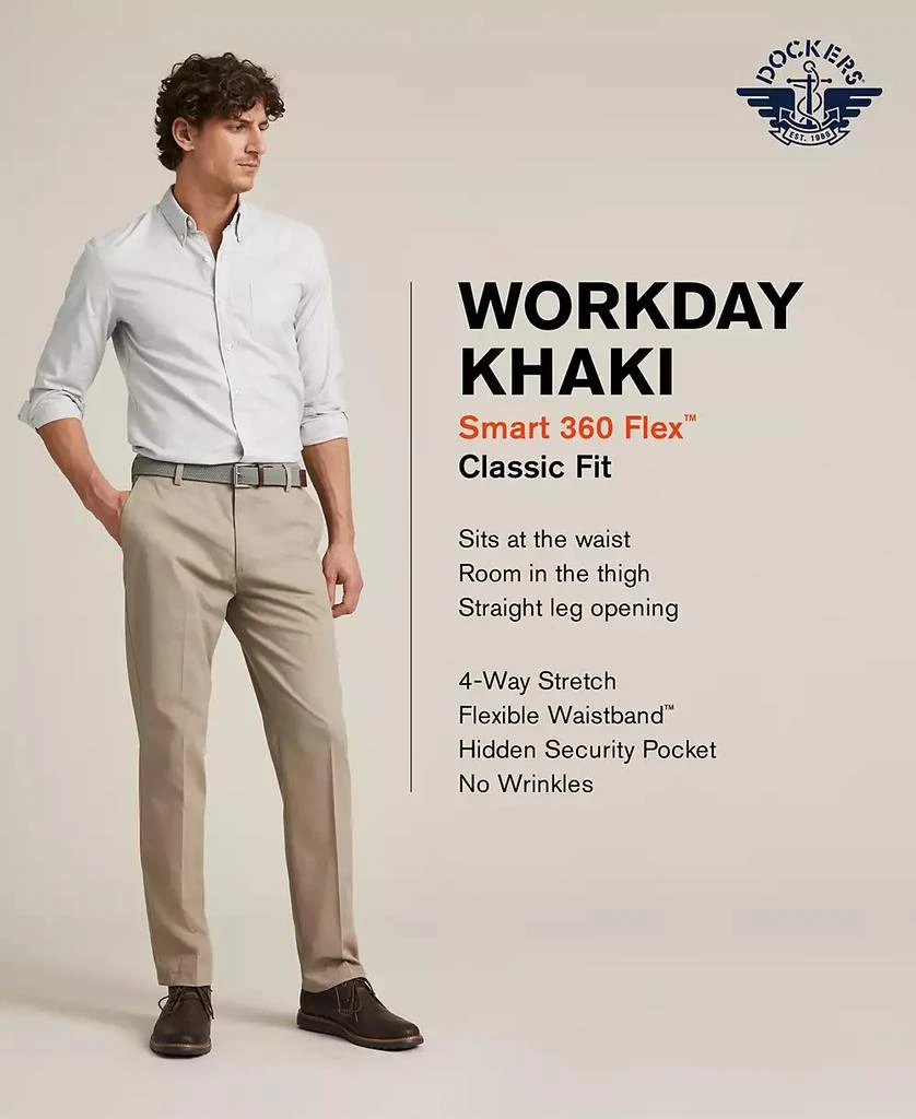 Dockers Men's Workday Smart 360 Flex Classic Fit Khaki Stretch Pants 3