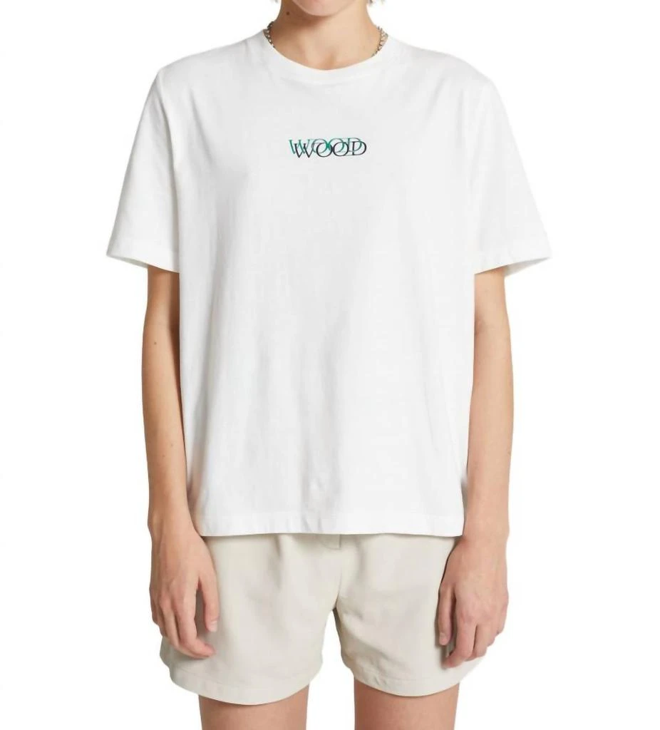 Wood Wood WOMEN'S ALMA LOGO T-SHIRT 1