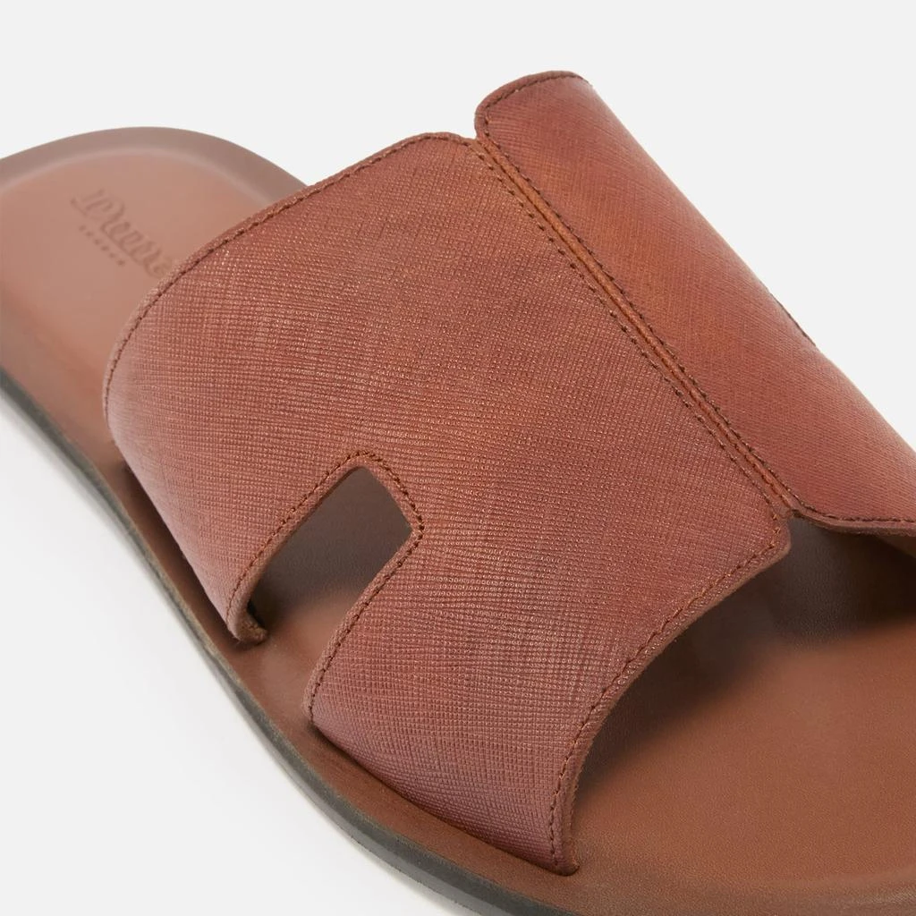 Shop Dune London Men's Incense Leather Slide Sandals on Sale at