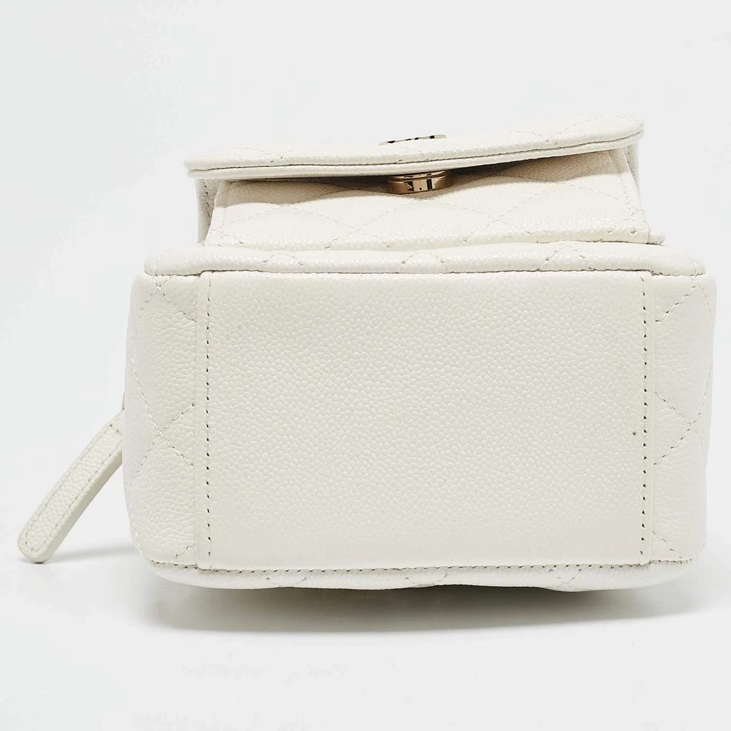 Chanel Chanel White Quilted Caviar Leather Mini CC Classic Backpack 6