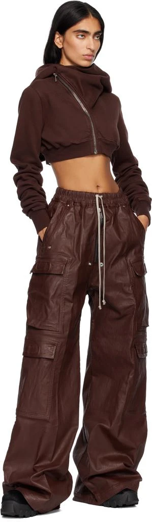 Rick Owens Burgundy Concordians Micro Mountain Hoodie 4