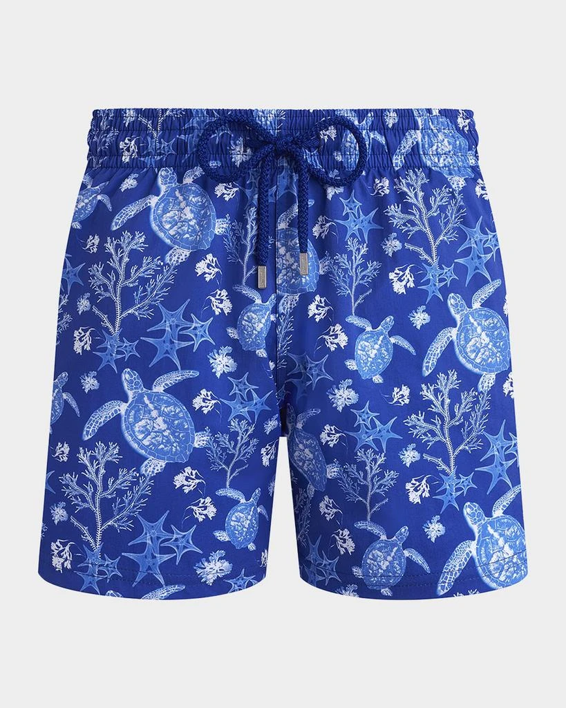 Vilebrequin Men's Stretch X-Ray Turtles Swim Trunks 1