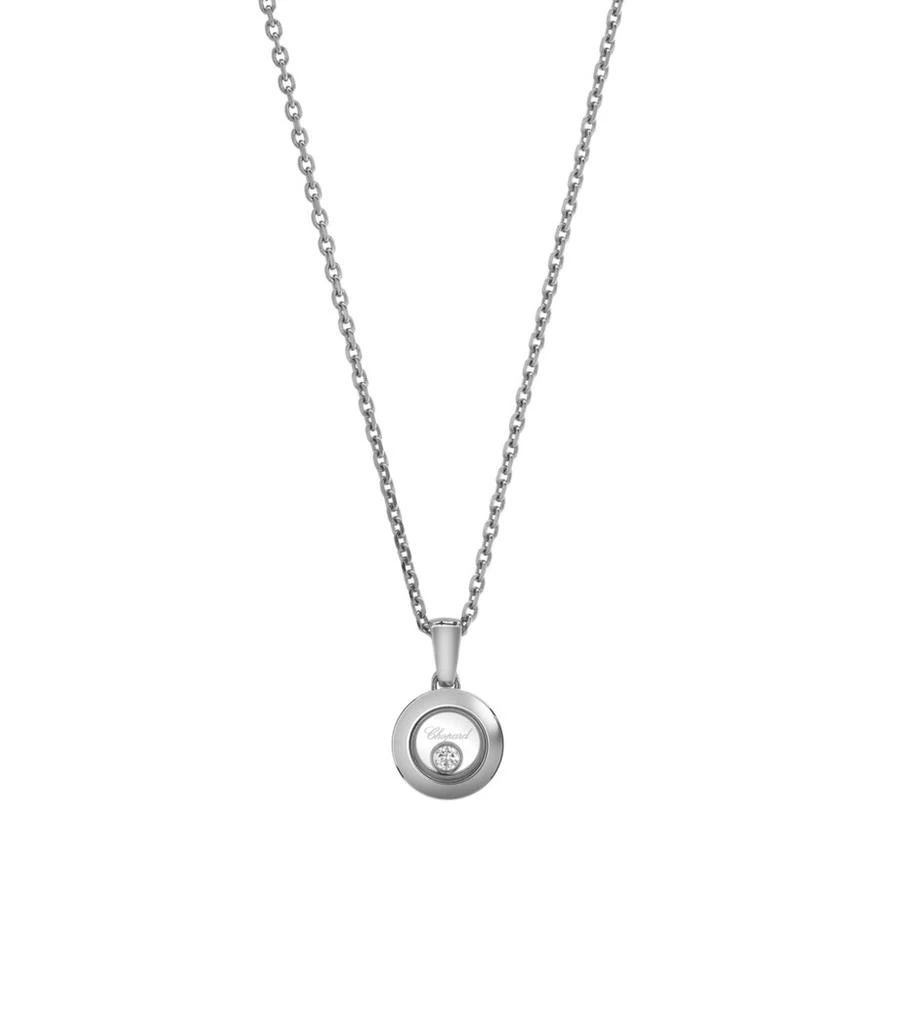 Chopard White Gold and Diamond Happy Diamonds Icons Pendant Necklace 1