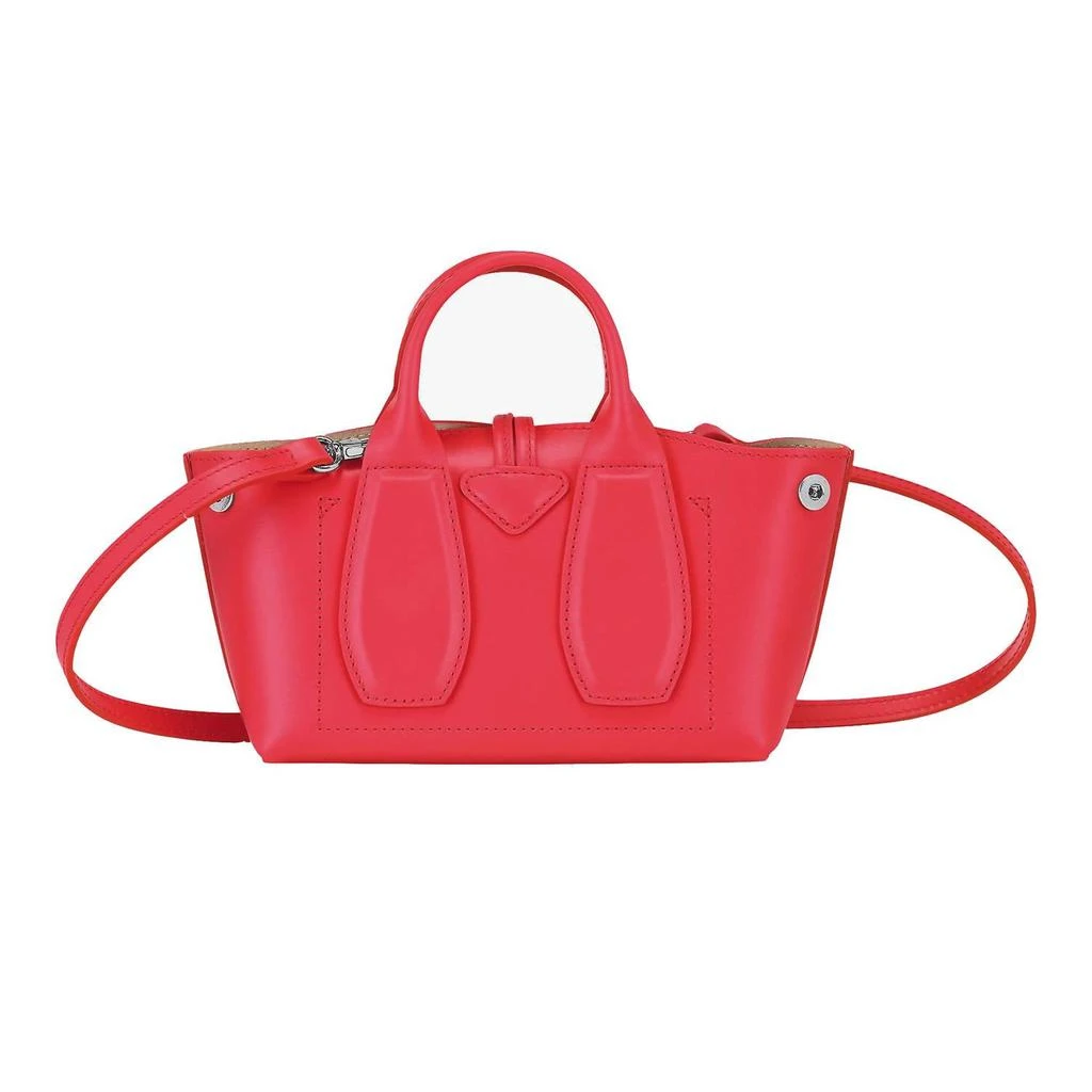 Longchamp Leather Roseau Leather Tote Crossbody Bag In Red 2