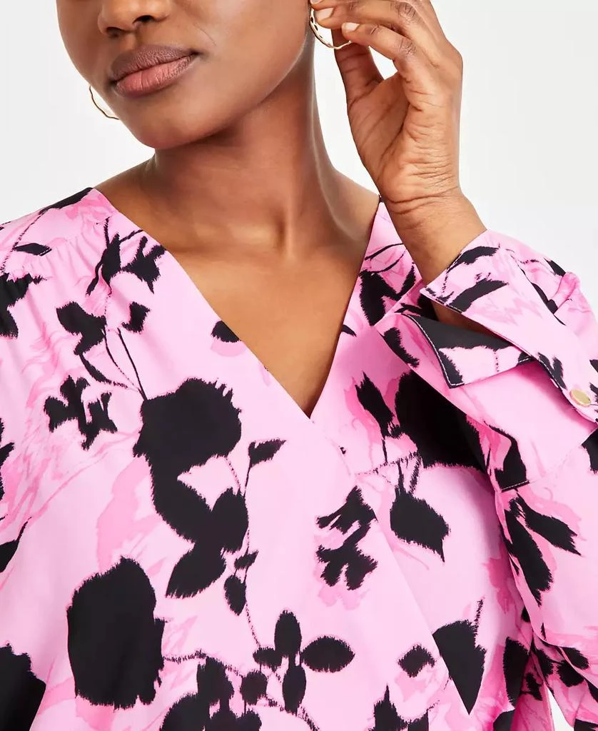 INC International Plus Size Cuffed Surplice Blouse, Exclusively at Macy's 3