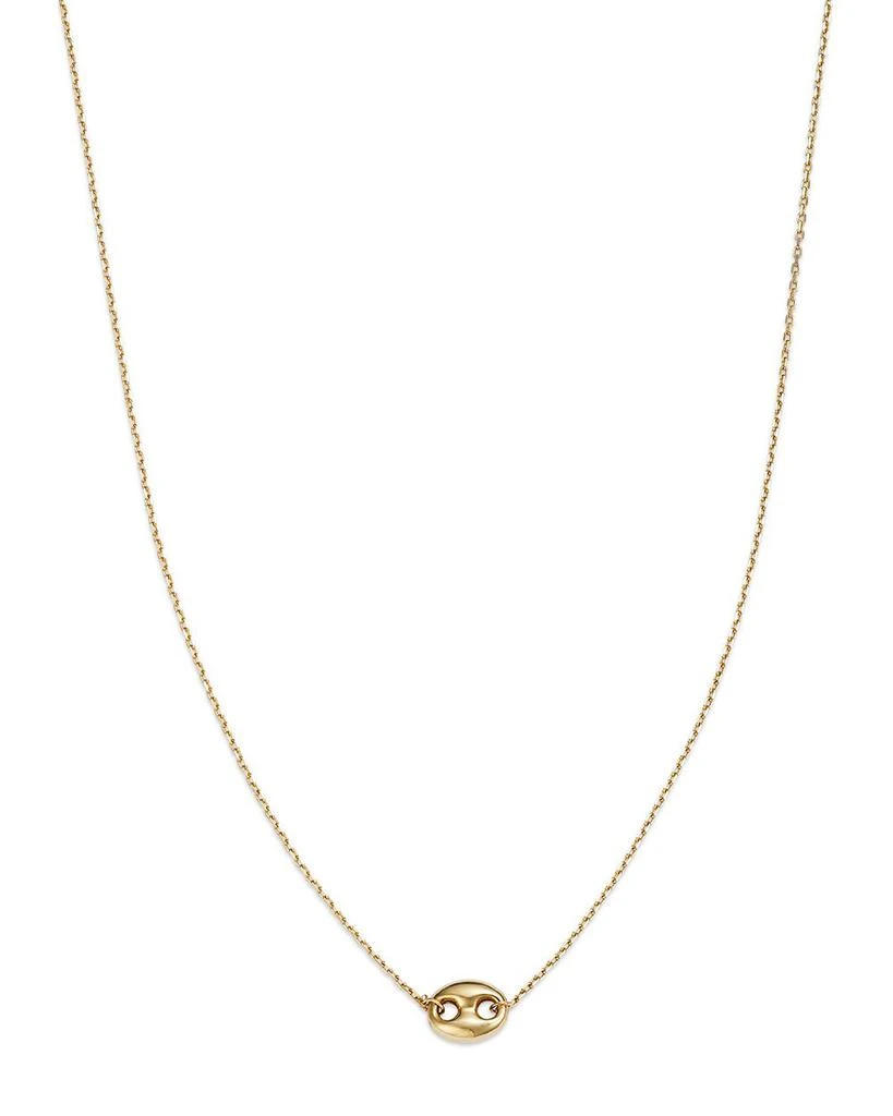 Alberto Amati 14K Yellow Gold Puff Mariner Link Pendant Necklace, 18" 1