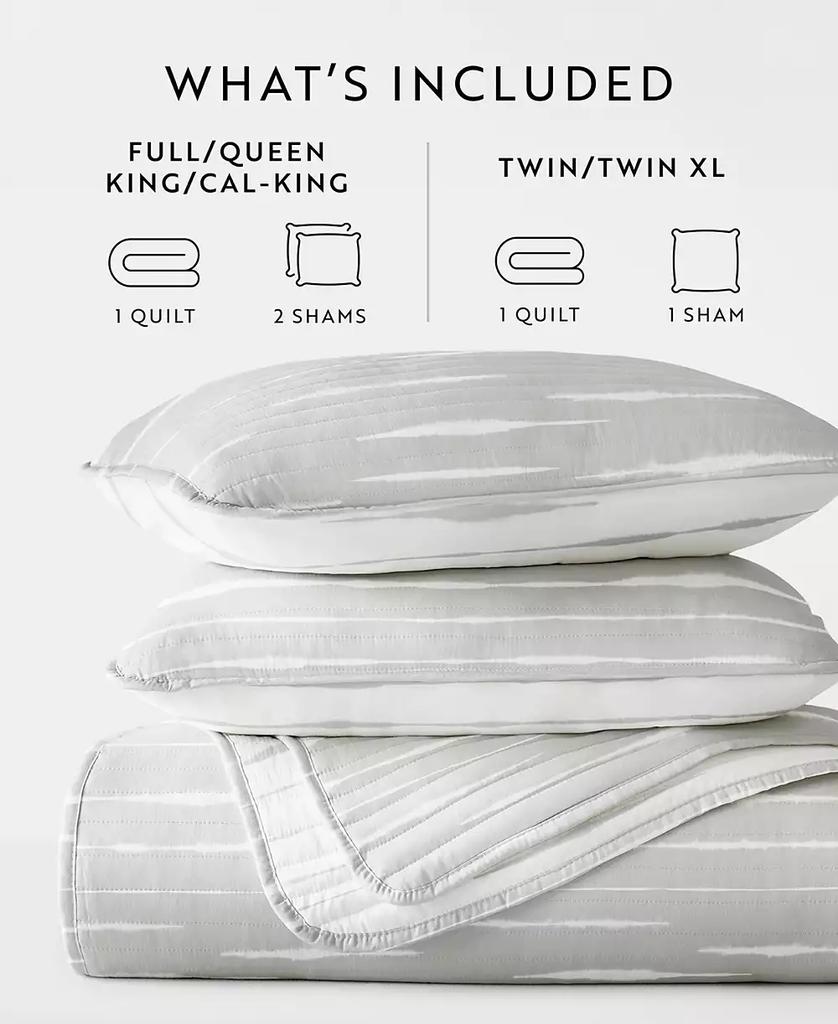 IENJOY HOME Horizon Lines Reversible 3-Pc. Lightweight Quilt Set