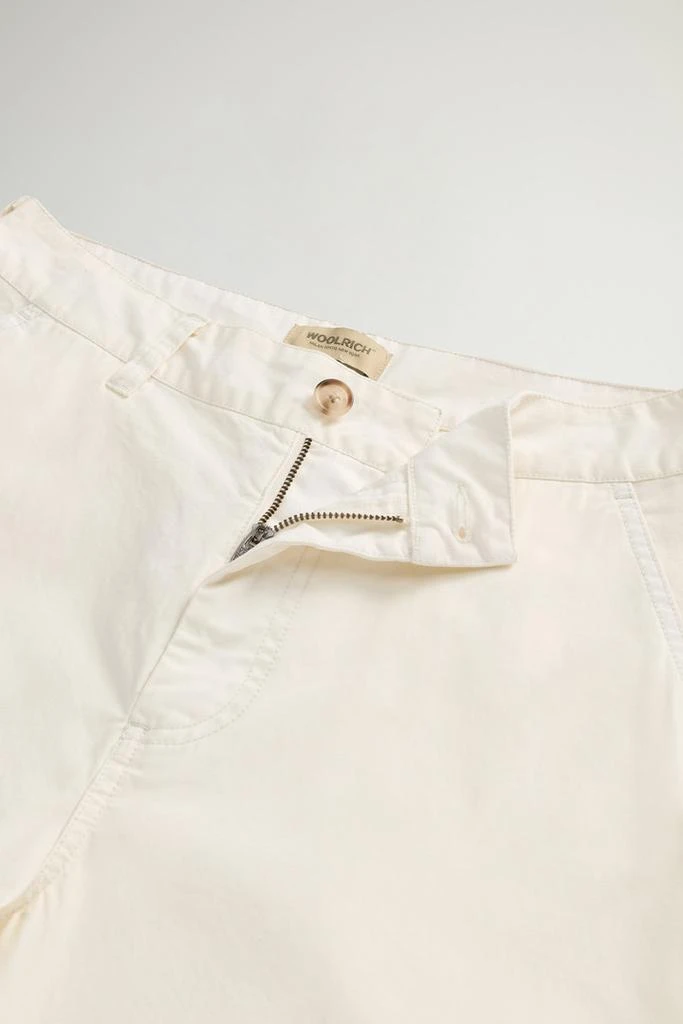 Woolrich Garment-Dyed Pure Cotton Chino Pants - Women - White 5