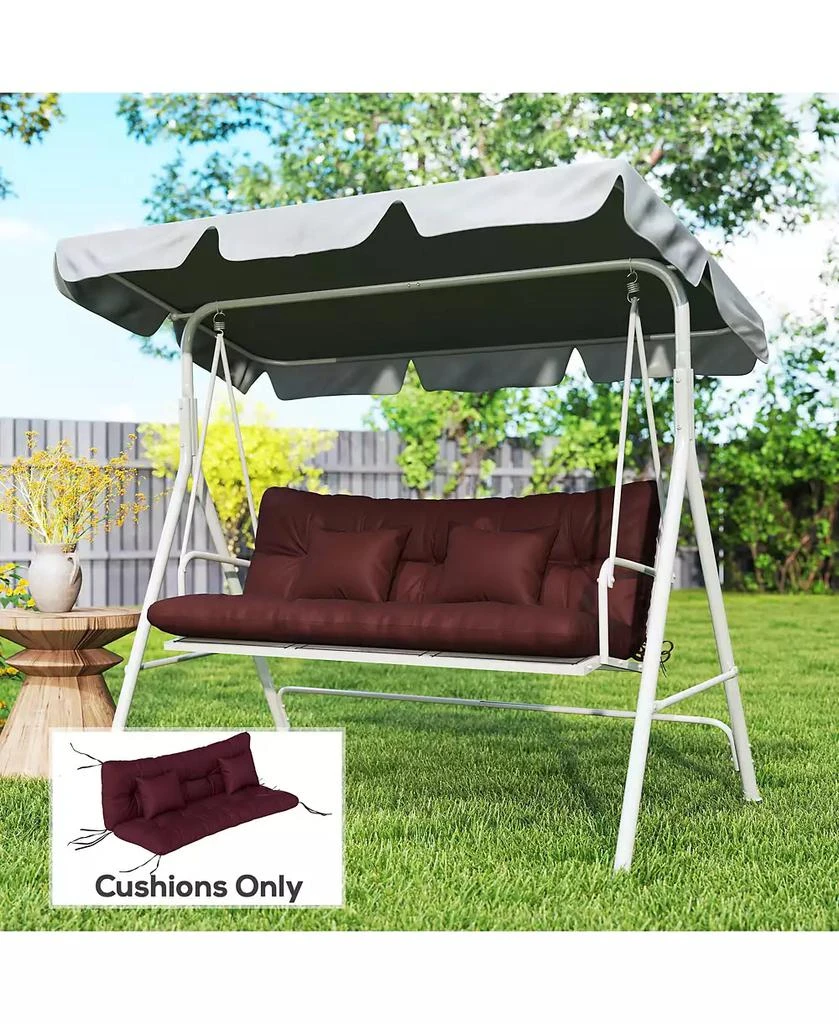 Outsunny Indoor Outdoor Chair Cushions with Back, Pillows 3