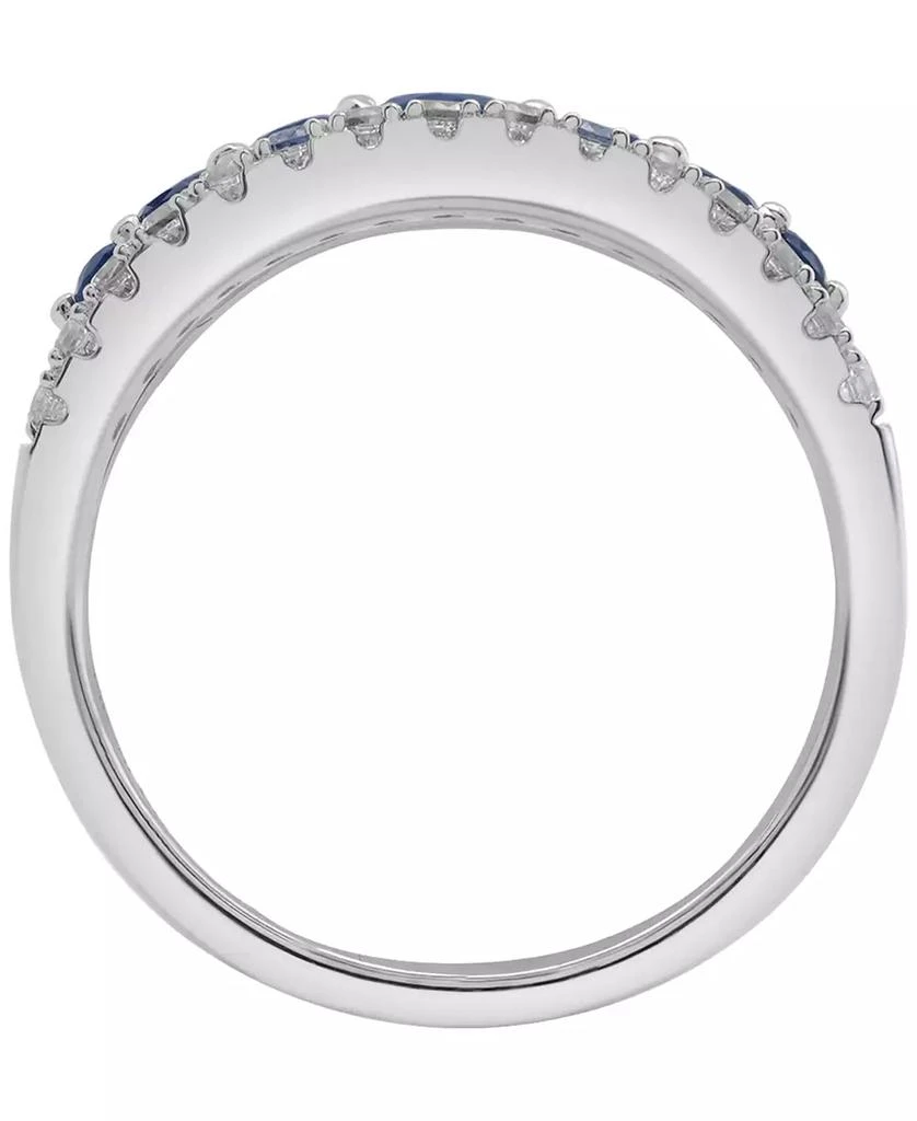 Macy
s Blue Sapphire (7/8 ct. t.w.) and Diamond (1/2 ct. t.w.) Graduated Ring in 14k White Gold 2