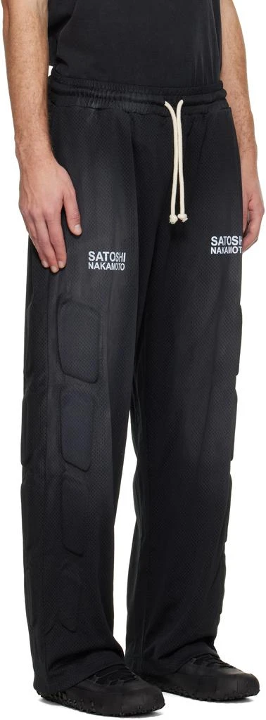 Satoshi Nakamoto Black Mesh Moto Lounge Pants 2