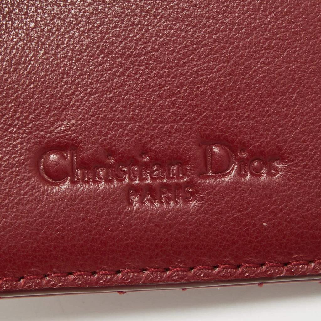 Dior Dior Red Cannage Patent Leather Lady Dior Flap Card Holder 10