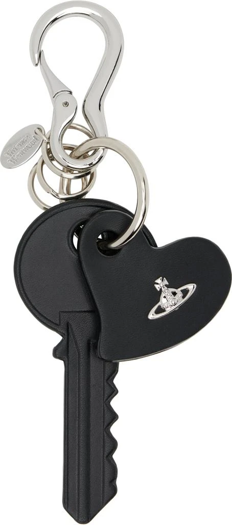 Vivienne Westwood Black Leather Key
Heart Keychain