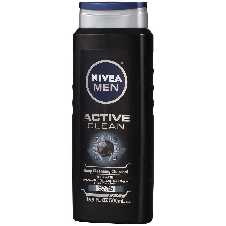 Nivea Men Active Clean Charcoal Body Wash Deep Clean 12