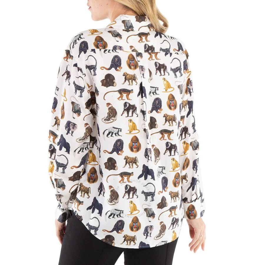 Burberry Ladies Optic White Juliette Animal Print Shirt 3