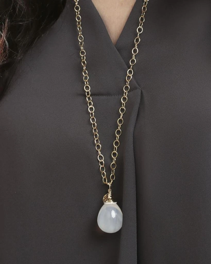 Syna 18K Yellow Gold Drop Necklace with Diamonds 2