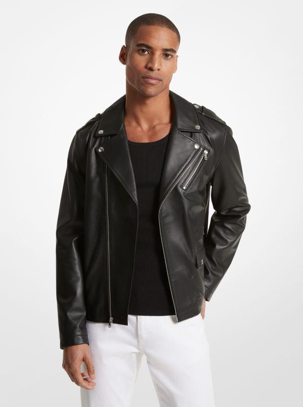 Michael Kors Leather Moto Jacket