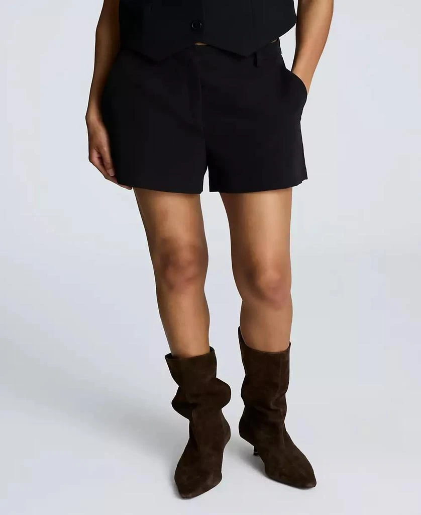 Kenneth Cole Women's Luxe Twill Fly Front Shorts 1