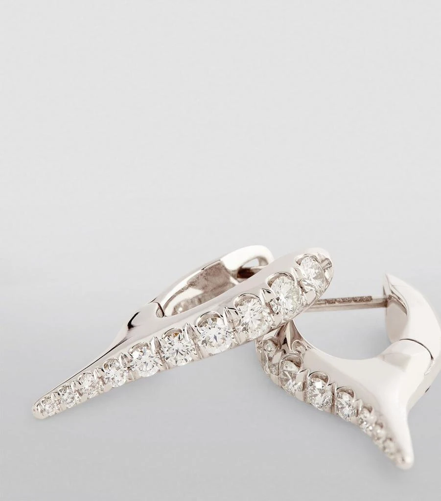 Melissa Kaye Mini White Gold and Diamond Lola Needle Earrings 6