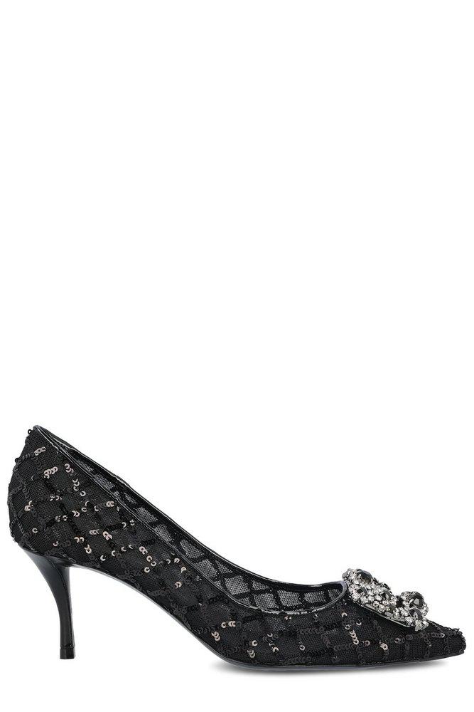 Roger Vivier Roger Vivier Squin Embellished Slip-On Pumps