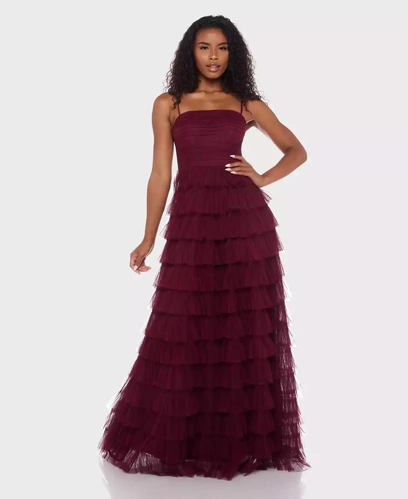 long dress prom dress Black Satin Sheath Spaghetti Straps Long Prom Dresses With Side Slit, MP859 main image 1