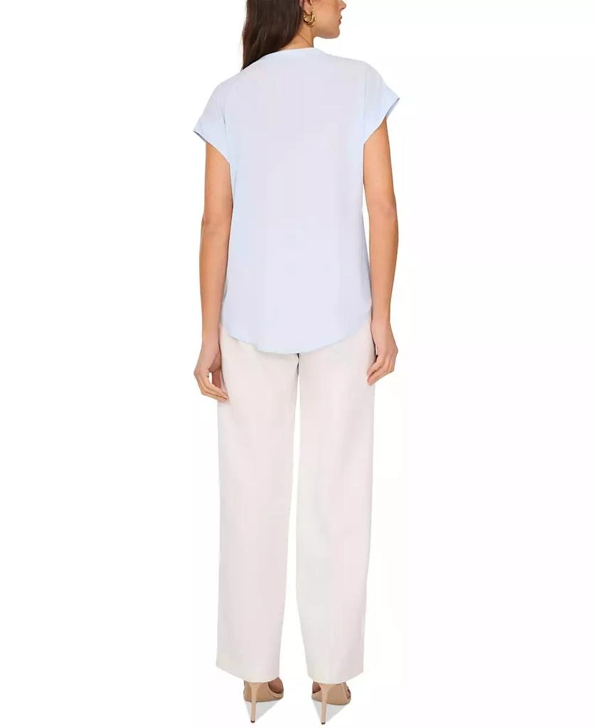 Vince Camuto Women's Split-Neck Short-Sleeve Blouse 4