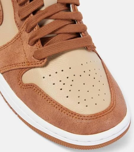 NIKE Air Jordan 1 Low suede-trimmed leather sneakers 6