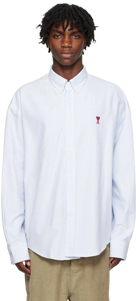 AMI White & Blue Ami De Cœur Shirt 1