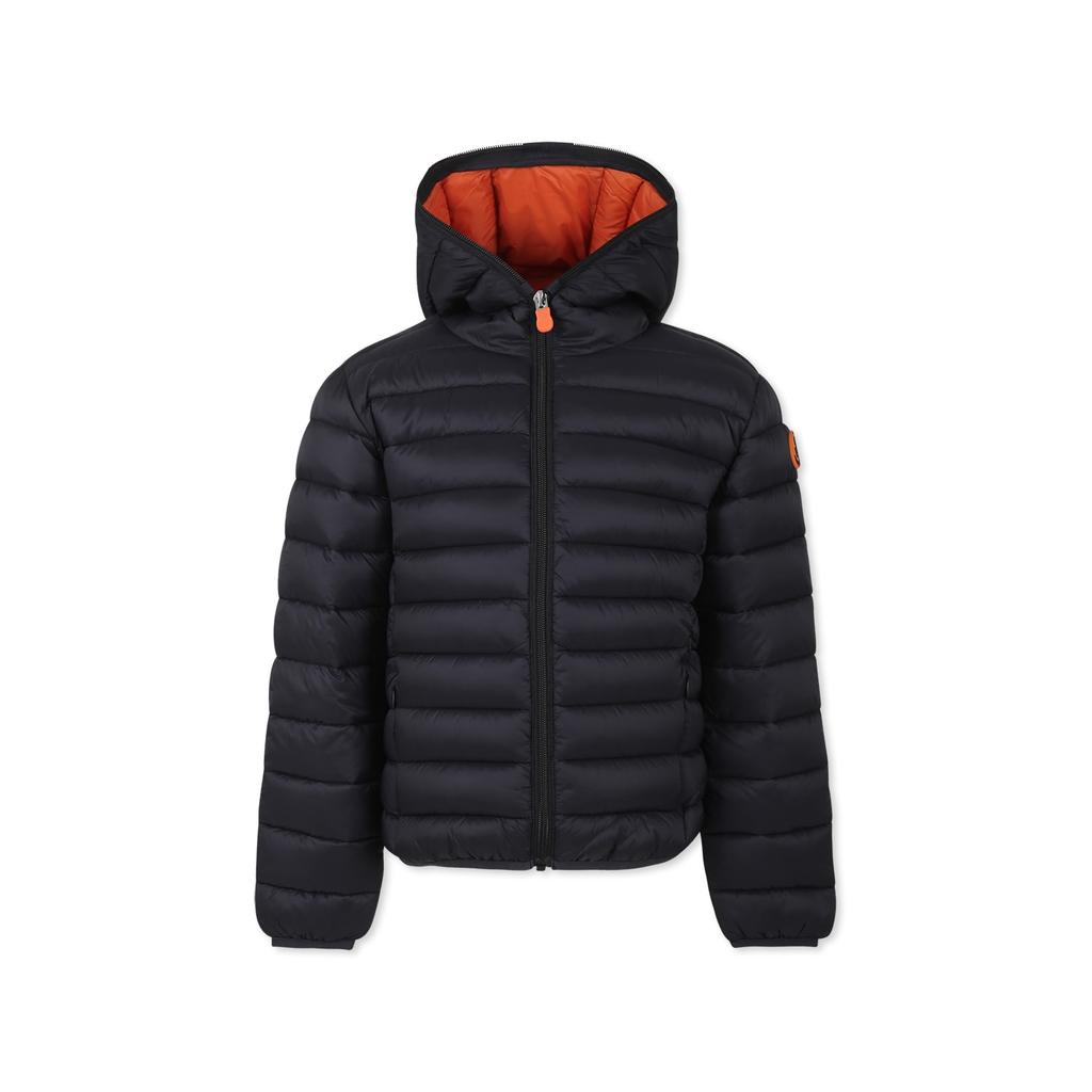 【SAVE THE DOUCK】Coats Black Save the Duck Black Down Jacket For Boy With Logo Black 2-US