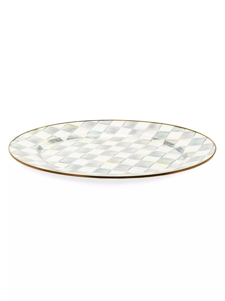 MacKenzie-Childs Sterling Check Enamel Oval Platter 2