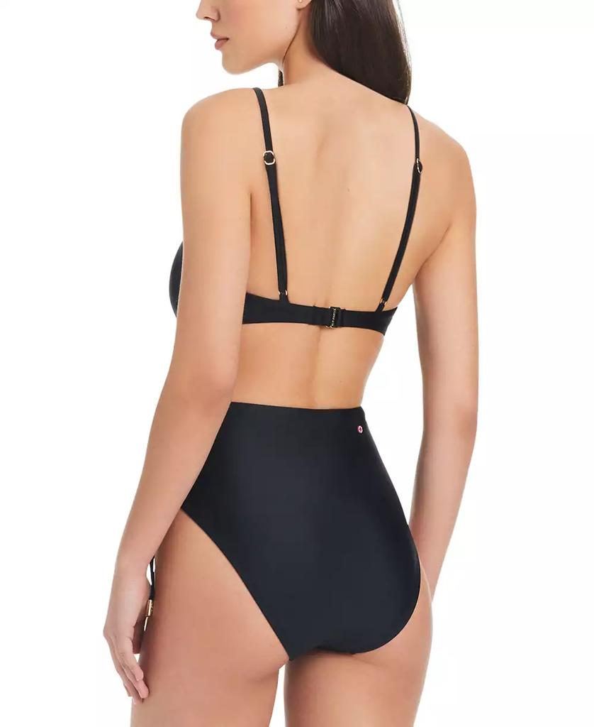 Red Carter Women's Lace-Up Cut-Out One-Piece Swimsuit