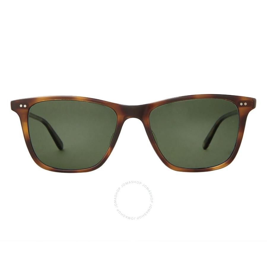 GARRETT LEIGHT HAYES SUN Pure G15 Polarized Square Sunglasses 2141 SPBRNSH/PG15 PLR 52