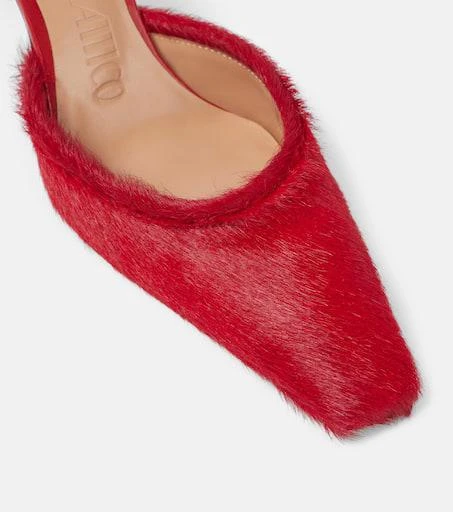 The Attico Juno 75 calf hair mules 5