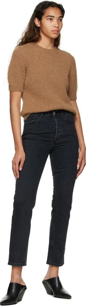 HOUSE OF DAGMAR Black Devine Straight-Fit Cropped Jeans 4