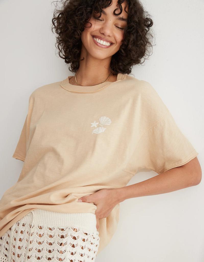 Aerie Aerie Graphic Oversized Boyfriend T-Shirt