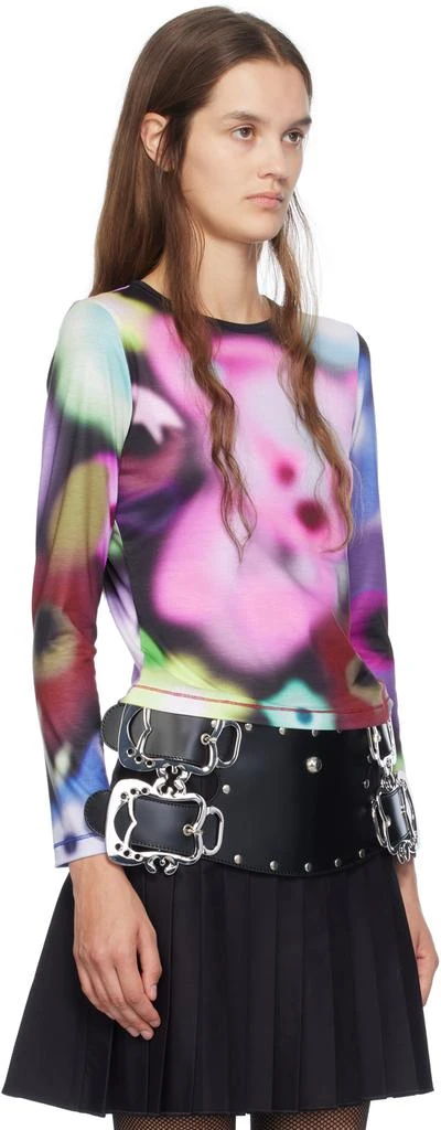 CHOPOVA LOWENA Multicolor Airbrush Bear Long Sleeve T-Shirt 4