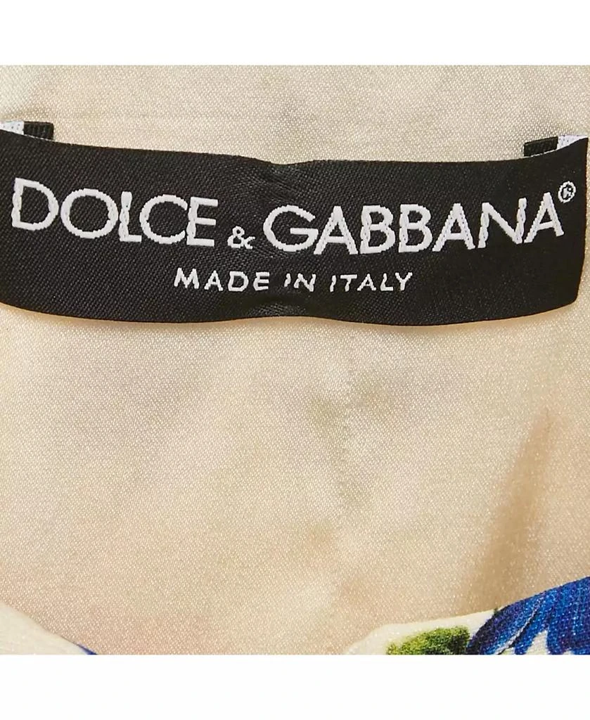 Pre-Owned Dolce 
Gabbana Women
s Cream Floral Printed Crepe Button Front Jacket 4