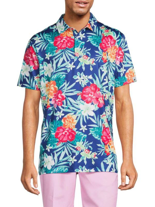 Proud 90 Tropic Thunder Floral Polo 1