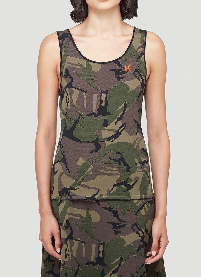 Kwaidan Editions Kwaidan Editions Camouflage Print Tank Top 1